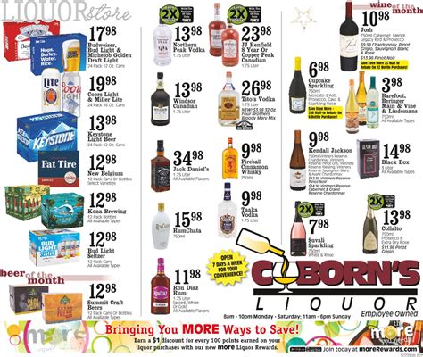 Coborn's liquor - Looking for great deals on liquor, wine and beer? Check out Coborn's liquor ad home page and find the best prices and selection in your area.